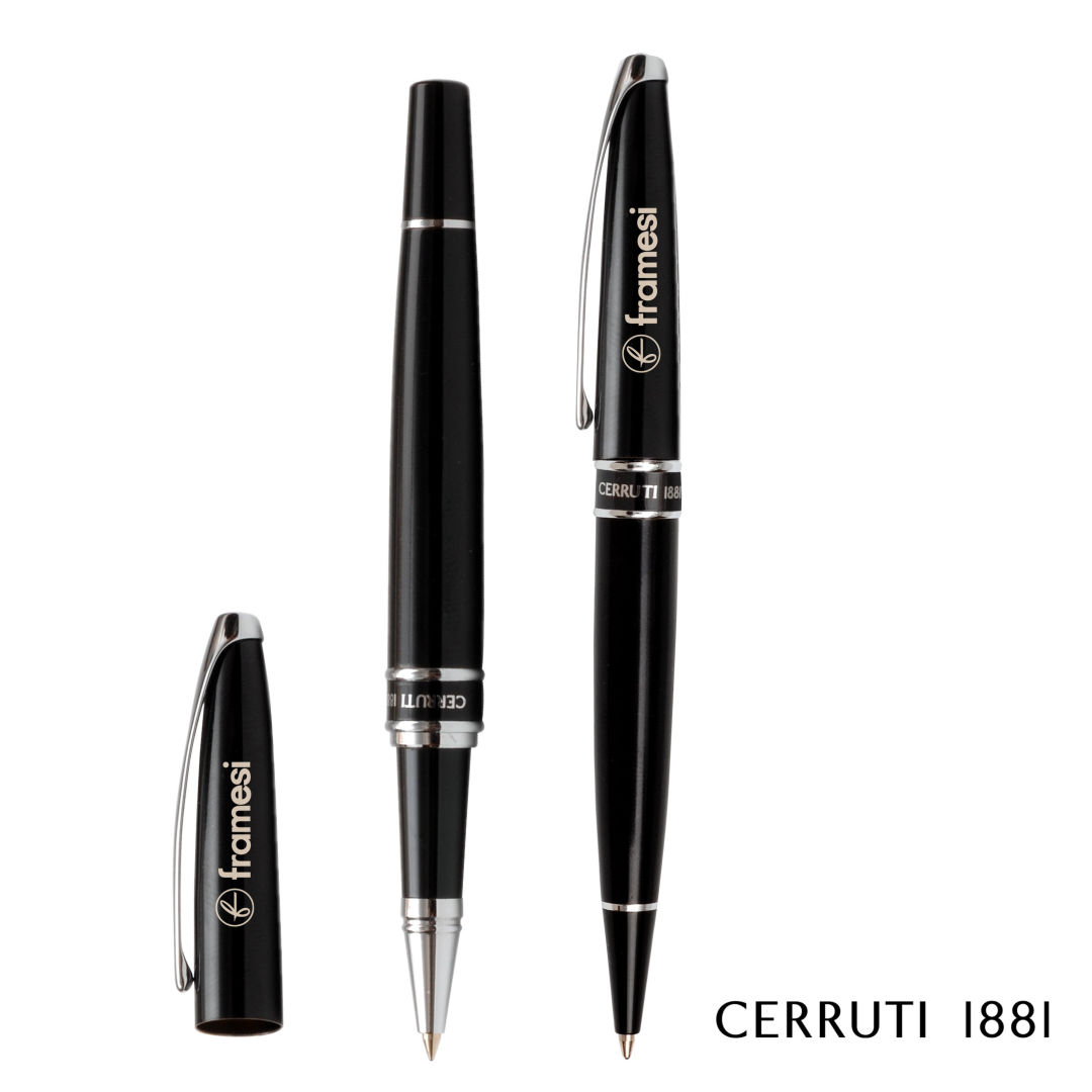 Cerruti 1881® Silver Clip Ballpoint Pen & Rollerball Pen Set 4