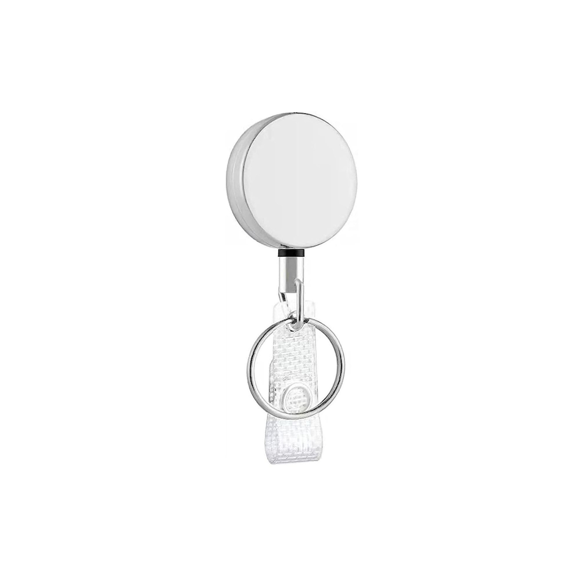 Metal Round Badge Reel With Belt Clip 4