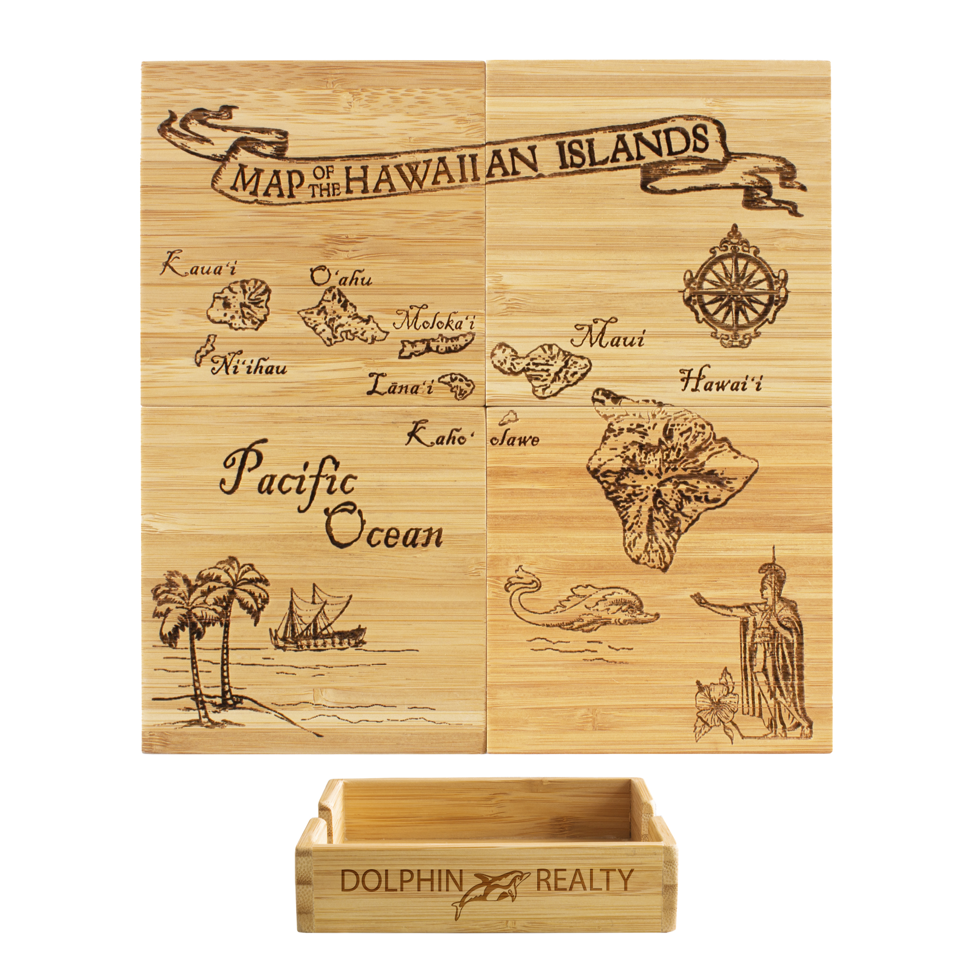 Hawaii Puzzle Coaster Set