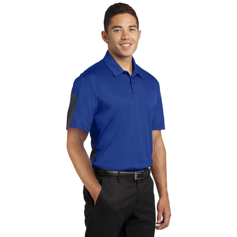 Sport-Tek PosiCharge Active Textured Colorblock Polo. 50