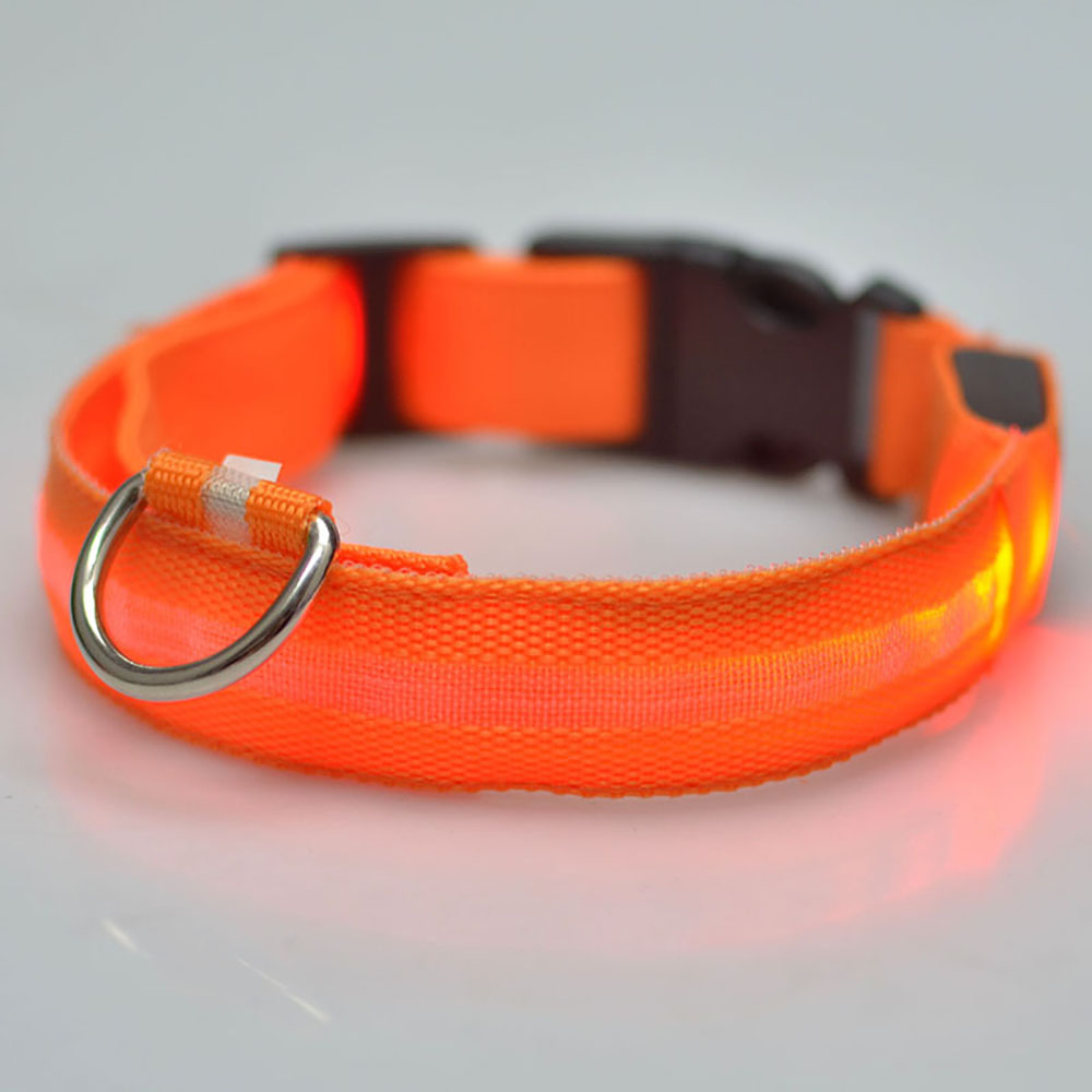 Nylon Adjustable LED Light Glowing Pet Collar 2
