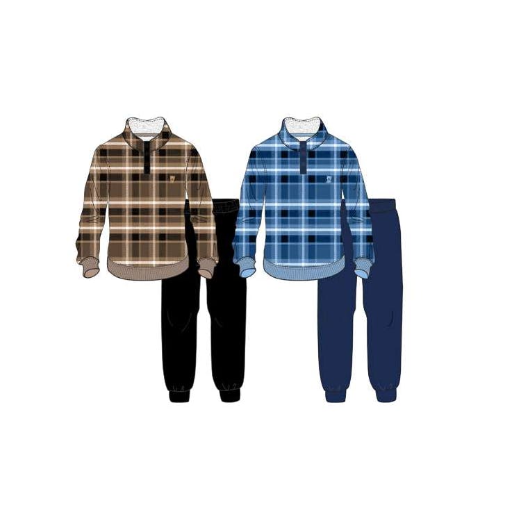 Boys' Pullover and Pant Set Beige/Blue 4-7 2