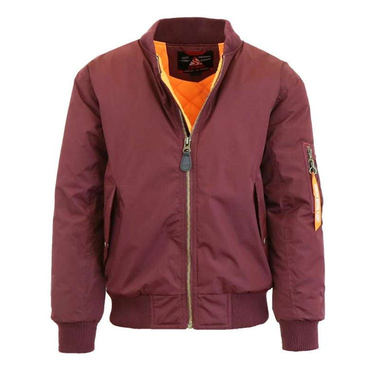 Men's Bomber Jackets Maroon S-2XL