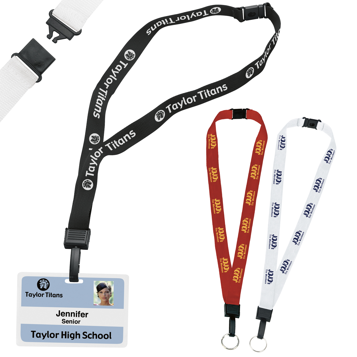 3/4" Breakaway Lanyard with Key Ring 4