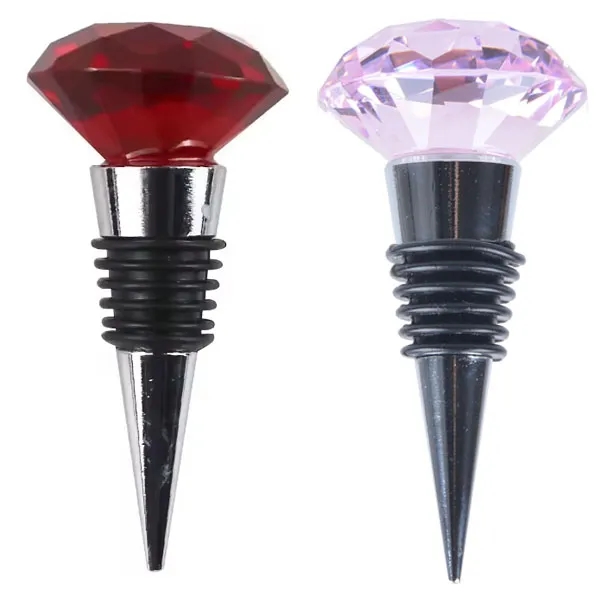 Colored Crystal Diamand Cut Wine Stoppers 9