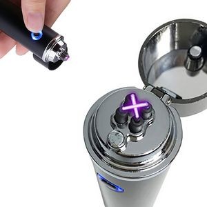 Cylinder Three Electric Arc Lighter With Flip Cap And USB Charging 33