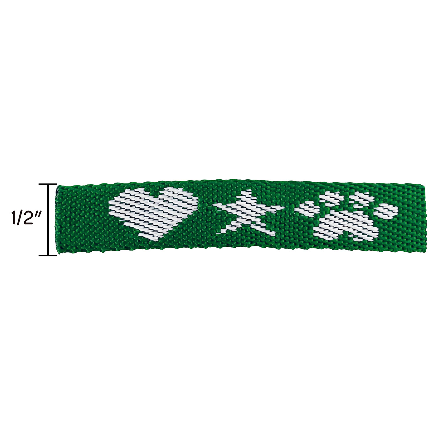 1/2" Woven Wristband w/ Clear Slide Closure - "Platinum" Weave 4