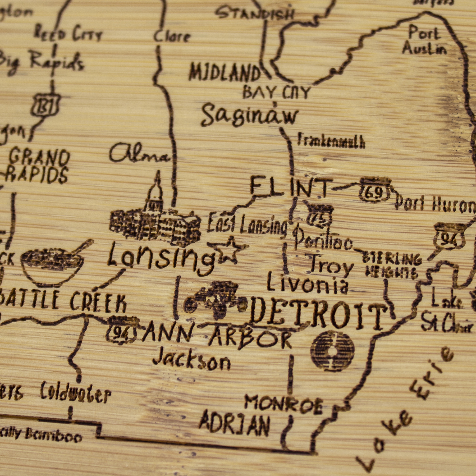 A Slice of Life Michigan Serving & Cutting Board 7