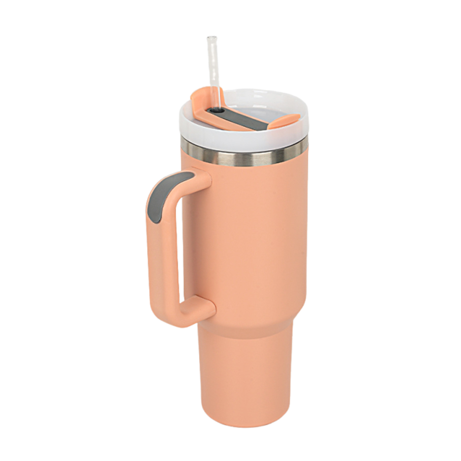 Double-Wall Stainless Steel Tumbler with Straw Lid, 40 oz. 14