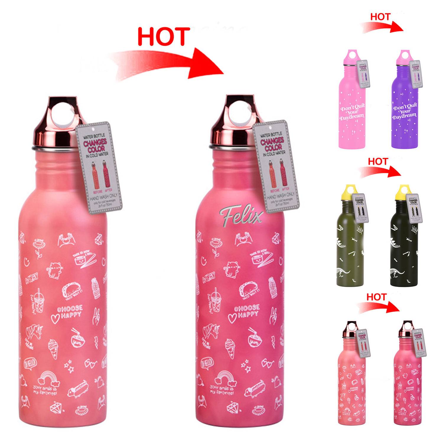 26oz Color-Changing Stainless Bottles for Outdoor Sport, custom water bottle with logo imprint 11