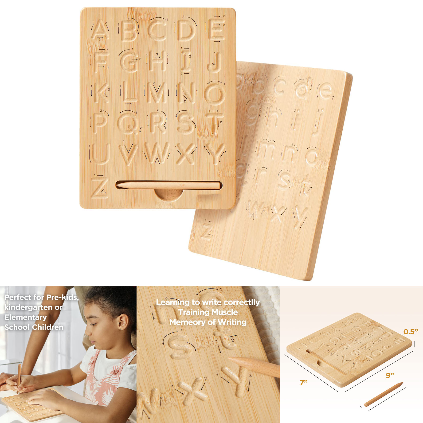 Montessori Wooden Alphabet Tracing Board