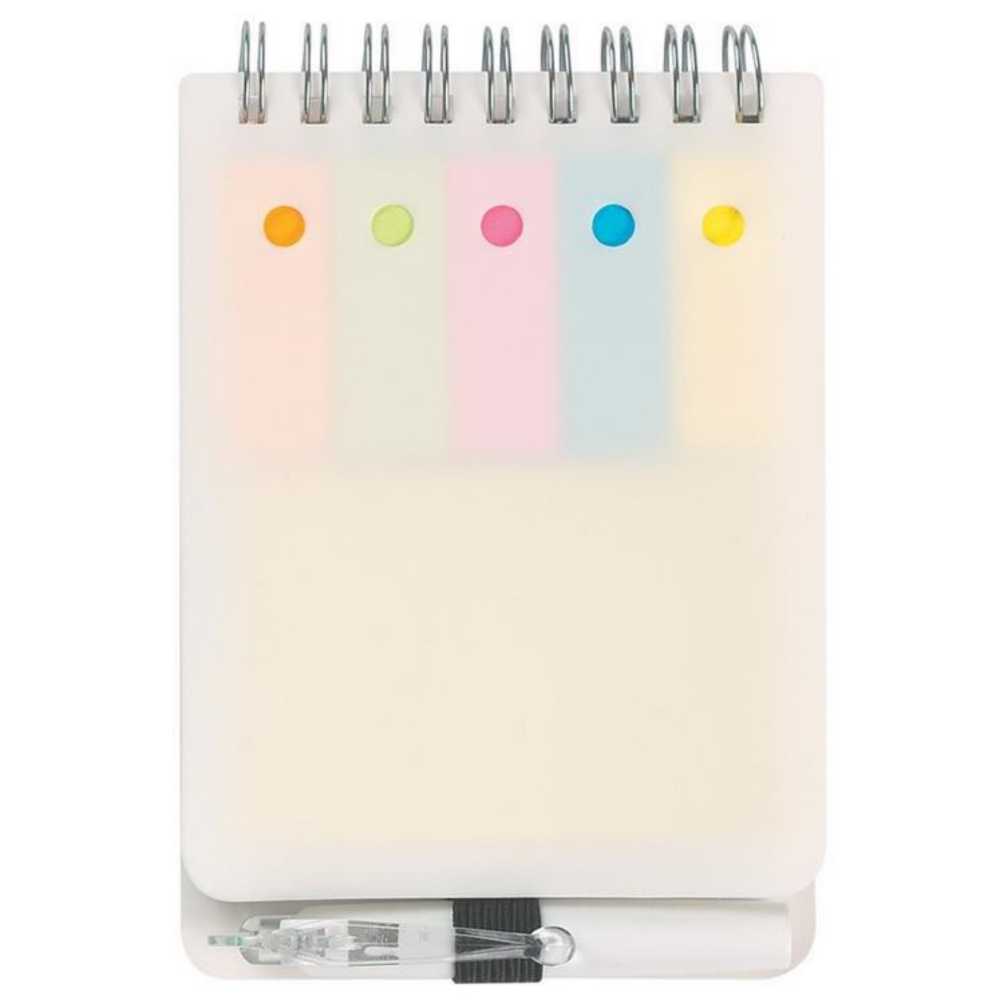 Spiral Notebook with Integrated Sticky Notes and Pen - Holder 3