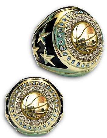 Basketball Championship Bling Ring Gold 1