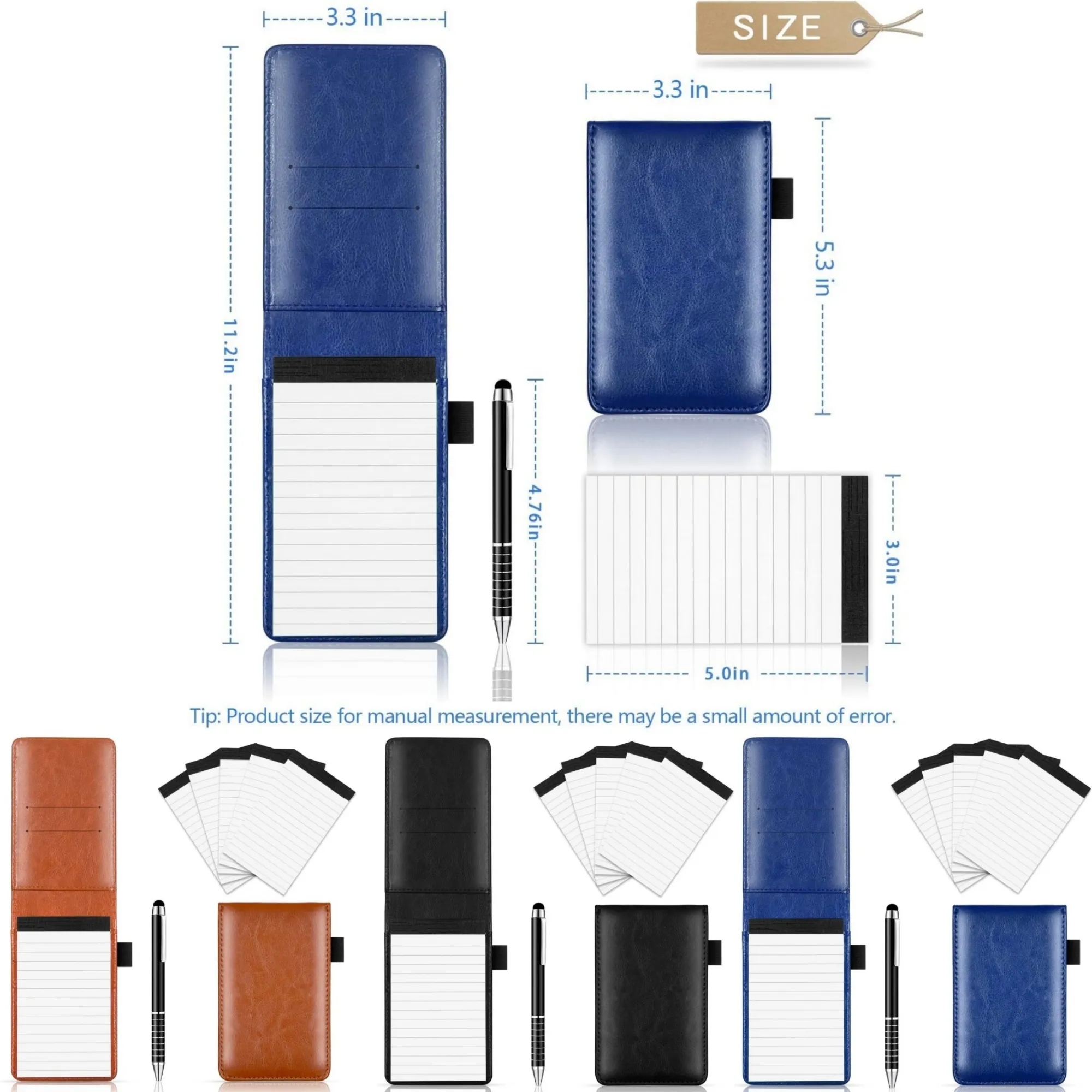 Mini Pocket Notepad Holder Set with Pen 9