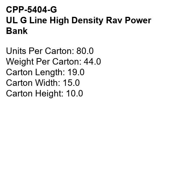UL G LINE HIGH DENSITY RAV POWER BANK 4