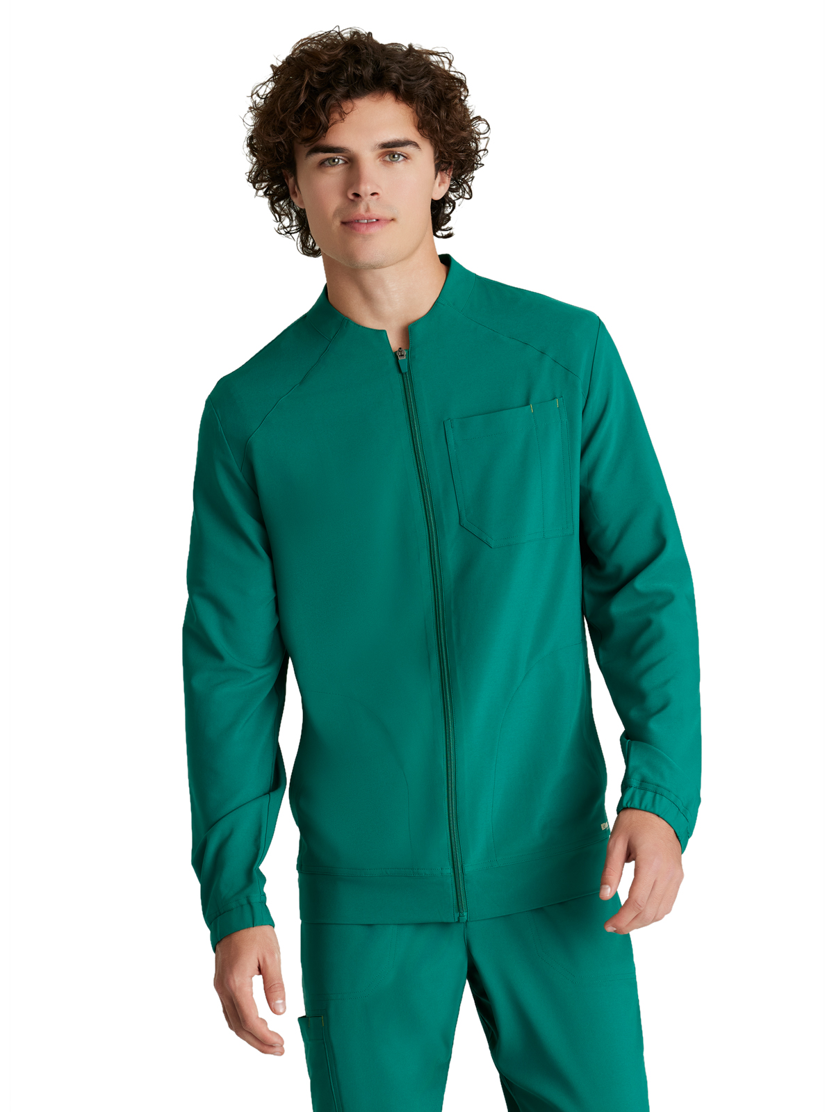 Grey's Anatomy Evolve Stretch - Men's Three-Pocket Cycle Warm Up Scrub Jacket 54