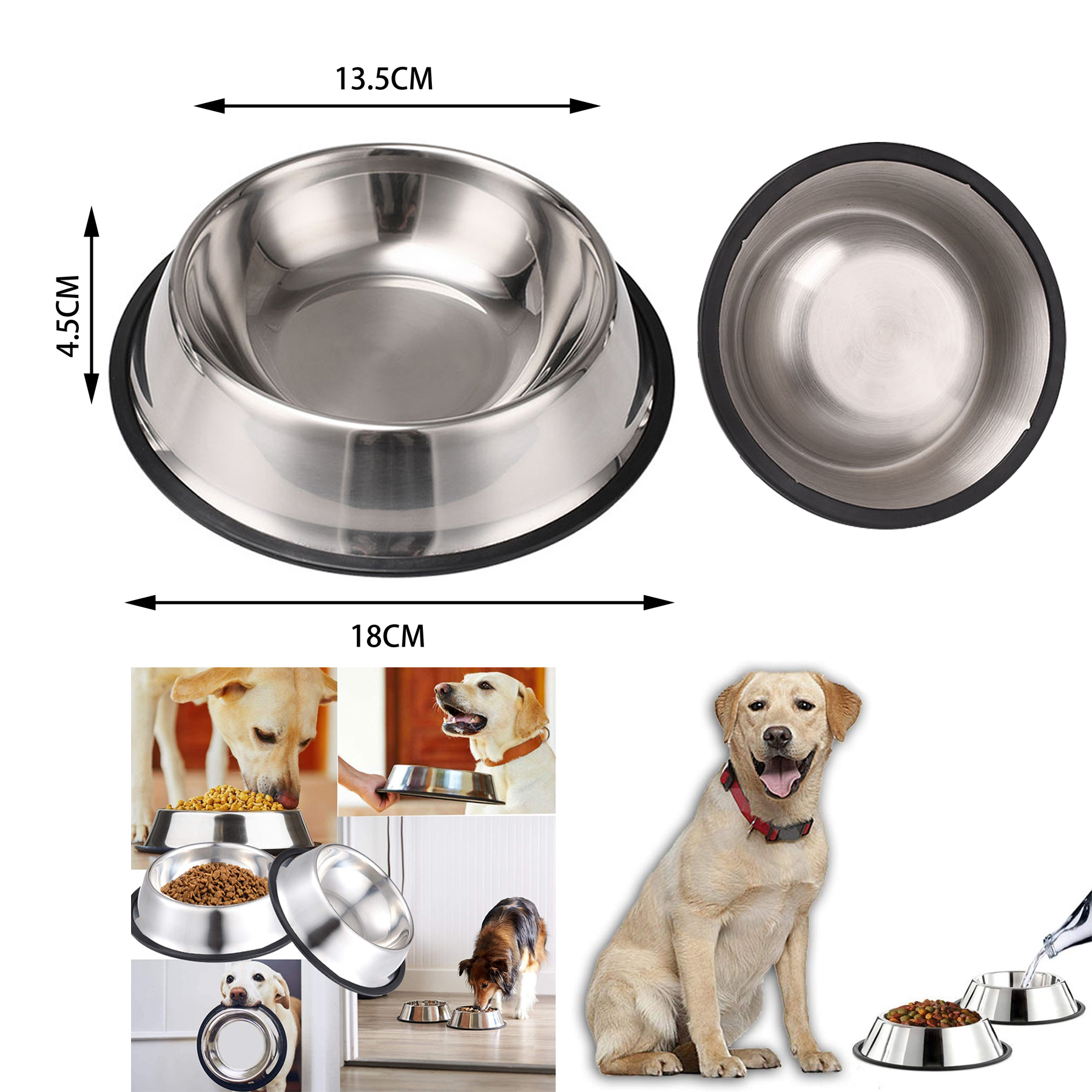 8 oz Stainless Steel Dog Bowl 2