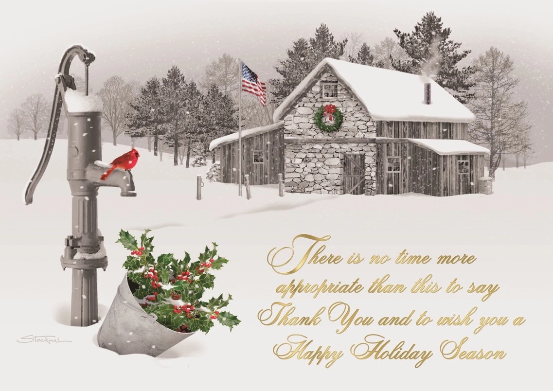 Serene Thanks Holiday Cards 1