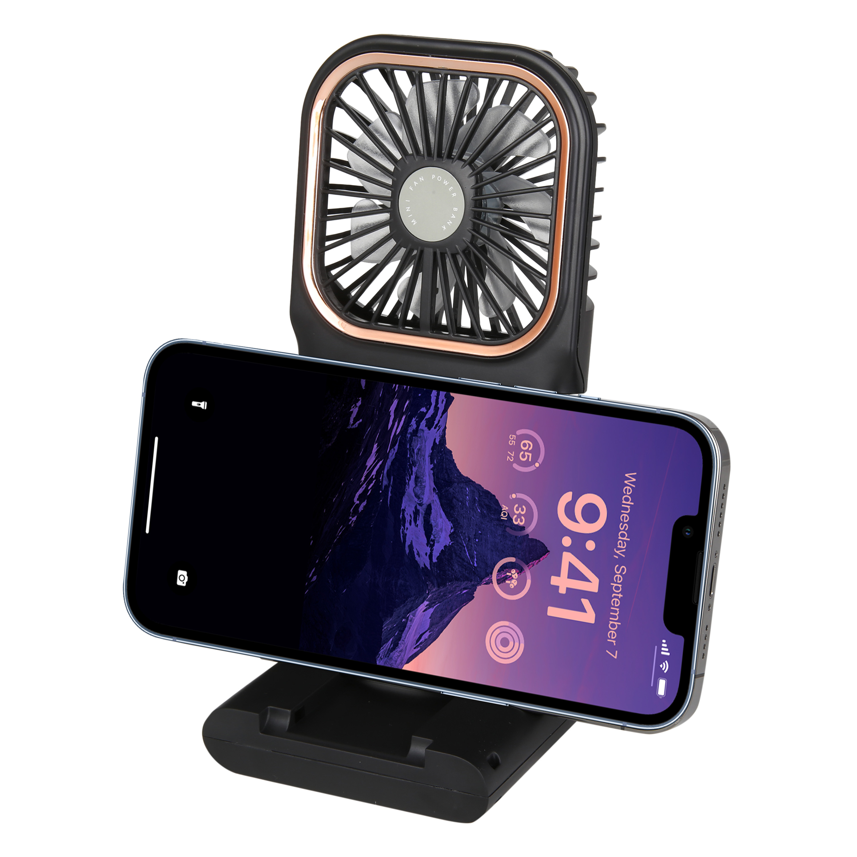 3 IN 1 Mini Fan 3,000mAh Power Bank 5