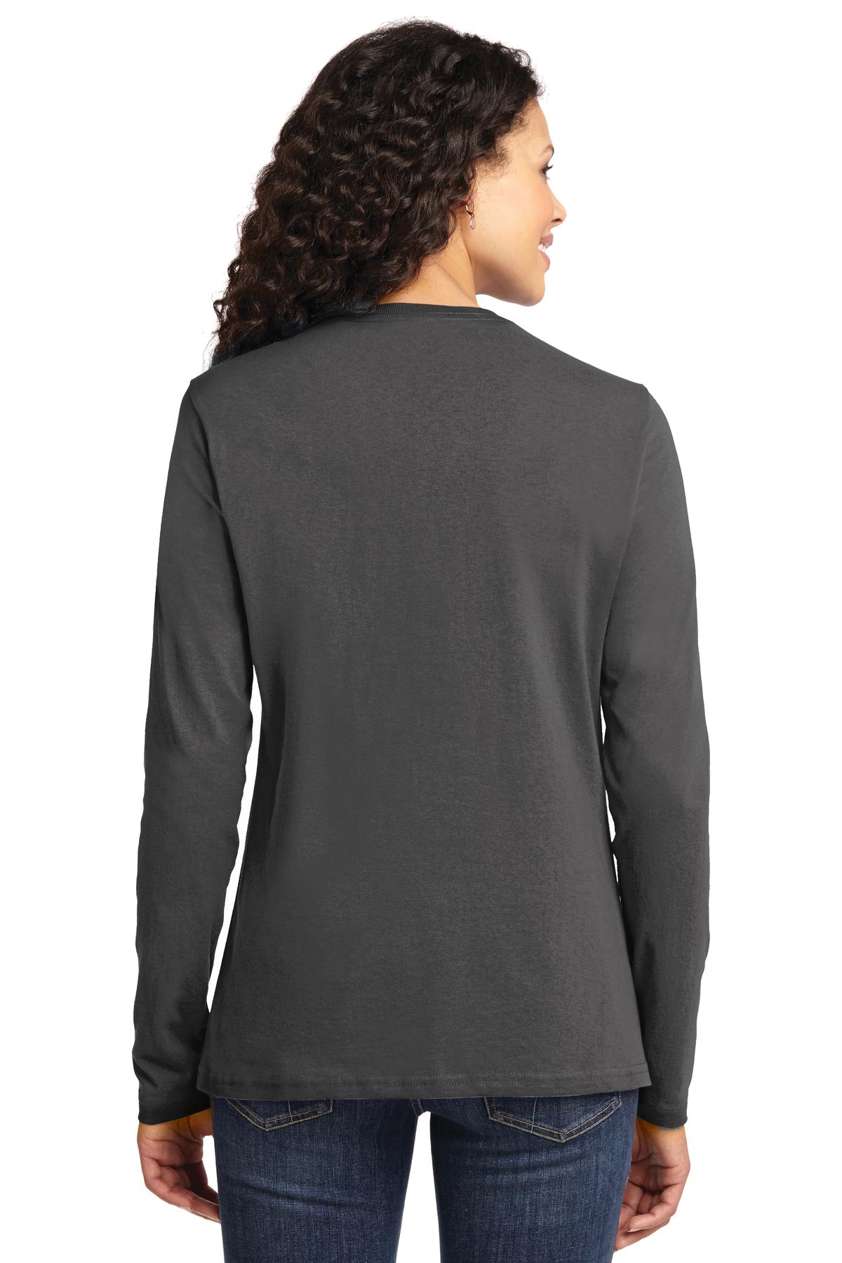 Port & Co Women's Long Sleeve Core Cotton Tee. LPC54LS 5