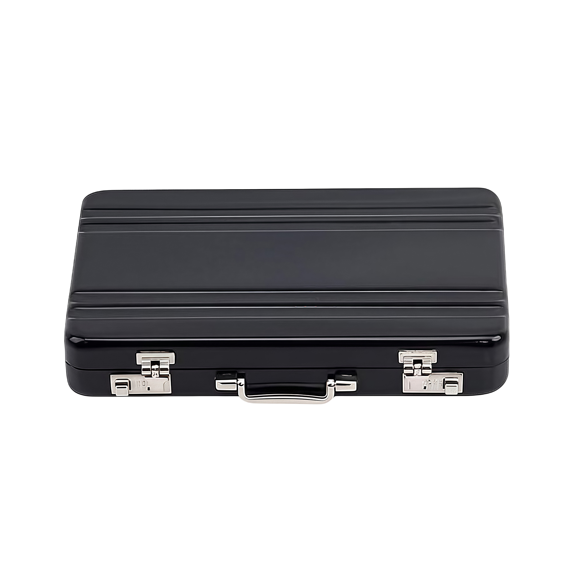 Mini Aluminum Password Lock Briefcase Style Business Card Holder - Compact 2