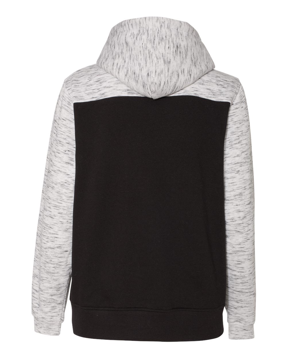Men's Mélange Fleece Colorblocked Hooded Sweatshirt - 8676, custom hoodie or sweatshirt with logo imprint 18