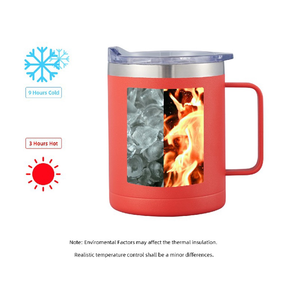 EdgeSip 14oz Vacuum Insulated Camping Mug with Handle 15