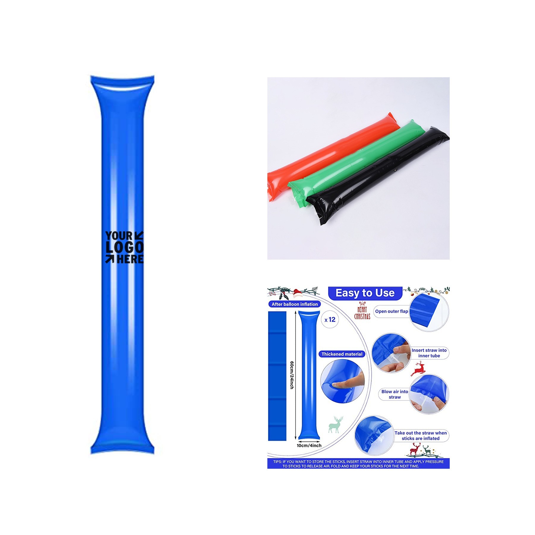 Cheerleading Plastic Inflatable Cheer Stick 3