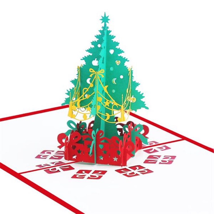 3D Christmas Tree Greeting Cards 3