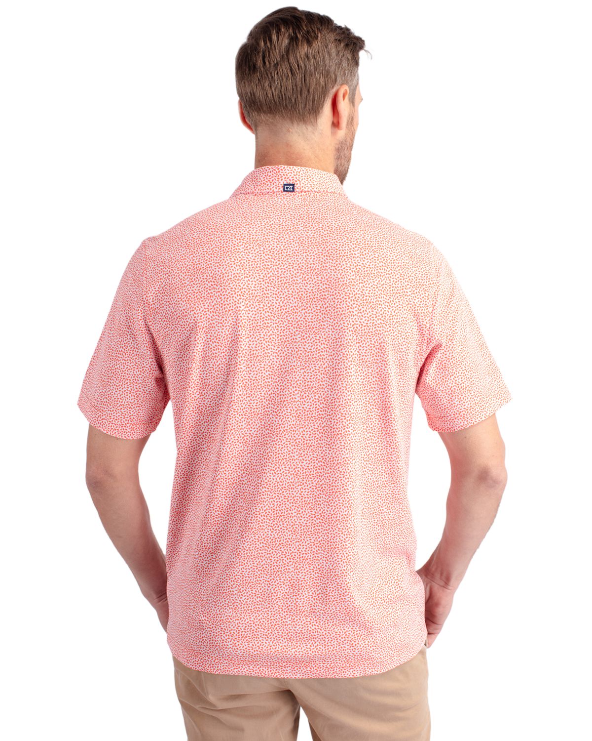 Cutter & Buck Virtue Recycled Botanical Print Featherlight Pique Mens  Polo 27