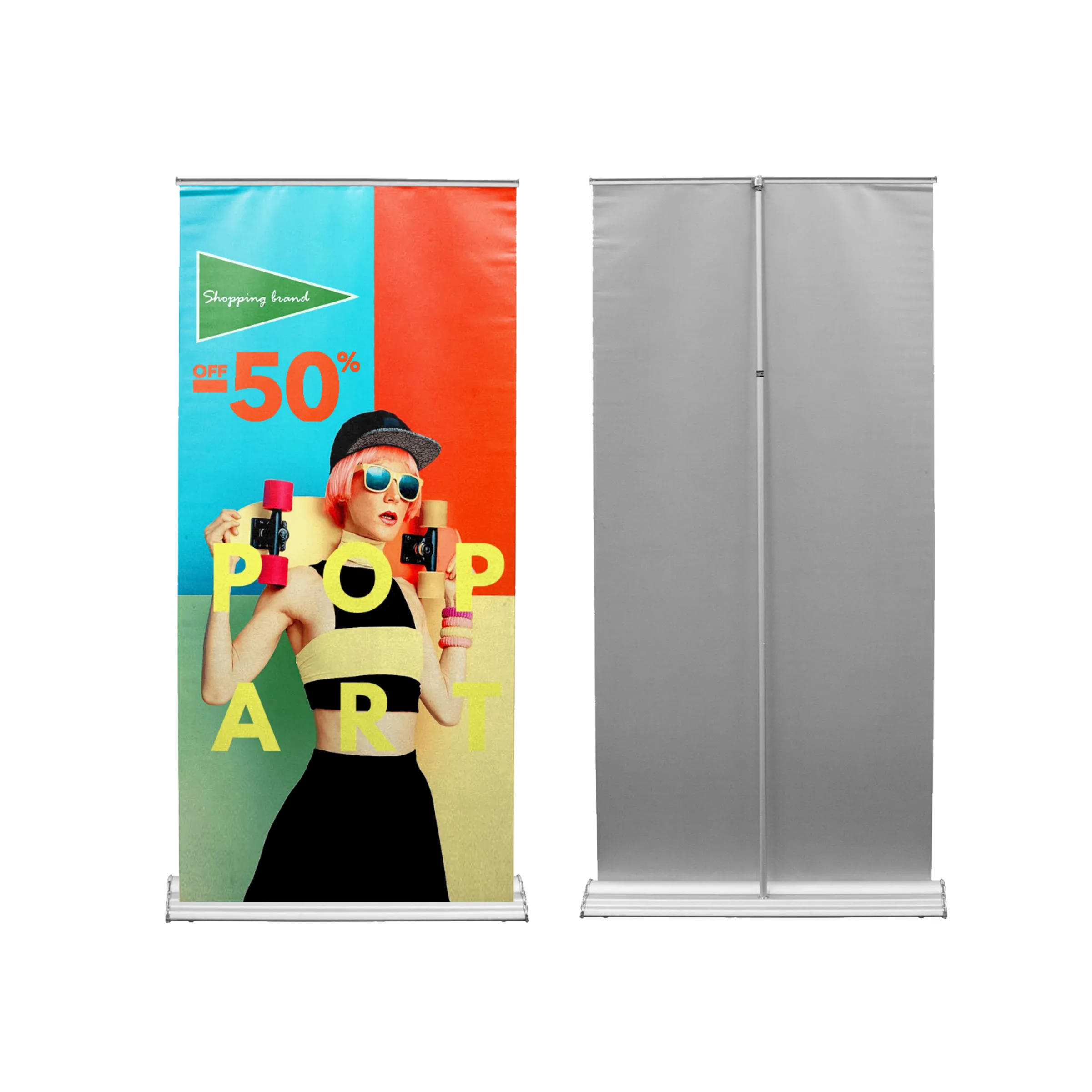 33.25" x 78.75" Adjustable Banner Stand Kit 4
