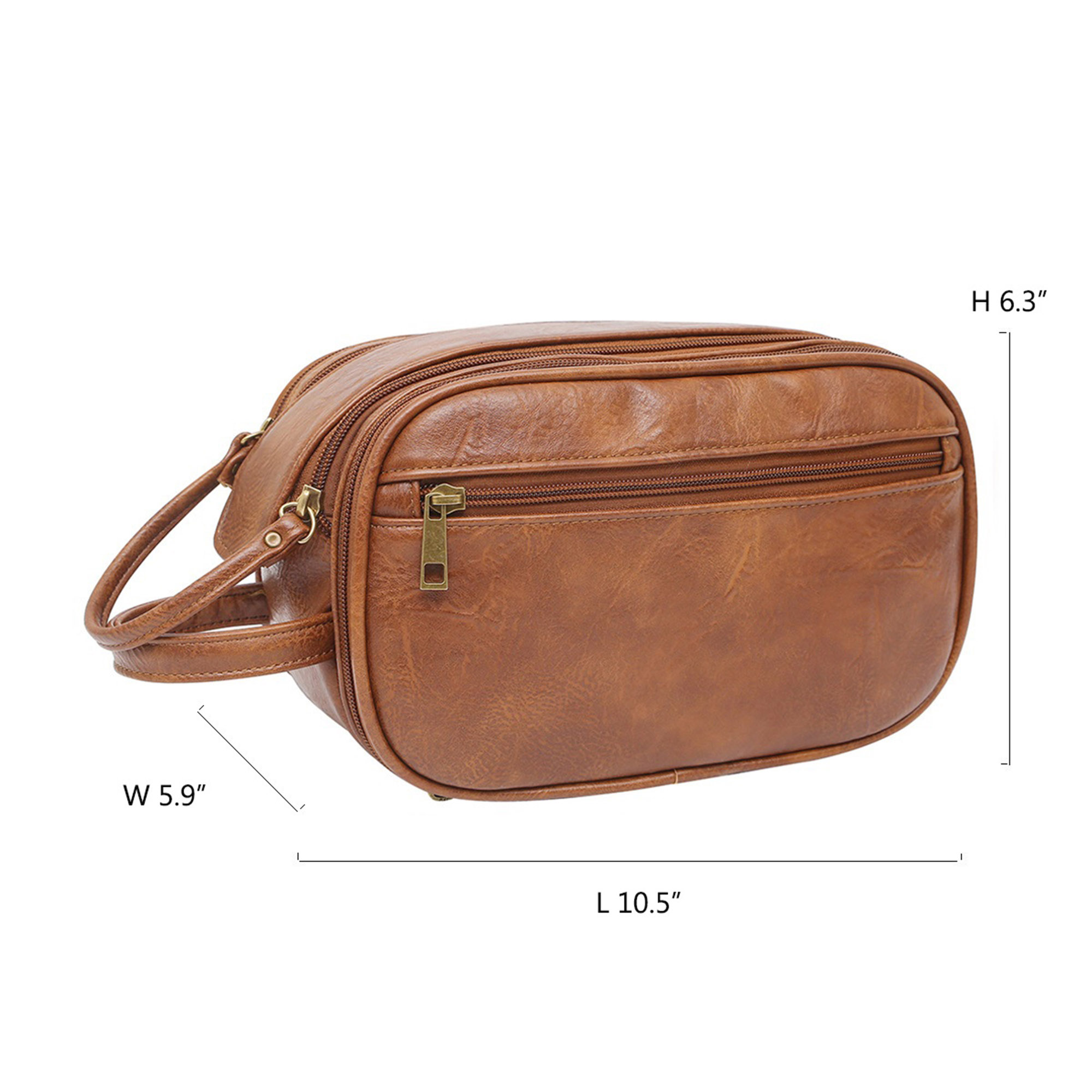 Vegan Leather Travel Shaving Dopp Kit 2