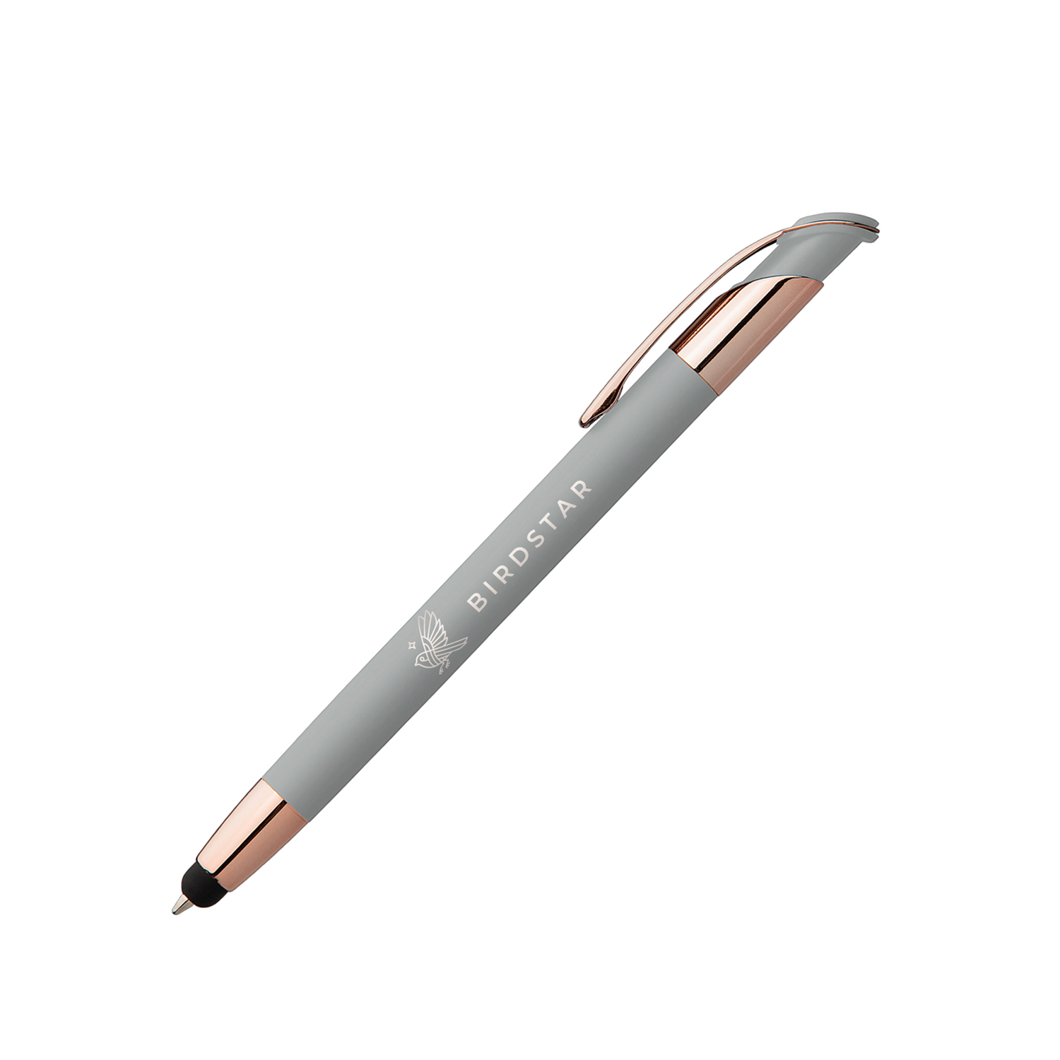 Veneto Softy Rose Gold Metal Pen with Stylus (Engraved Imprint) 2