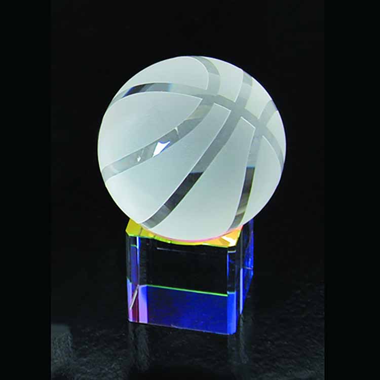 Crystal Basketball Desktop Gift Set - Medium 1