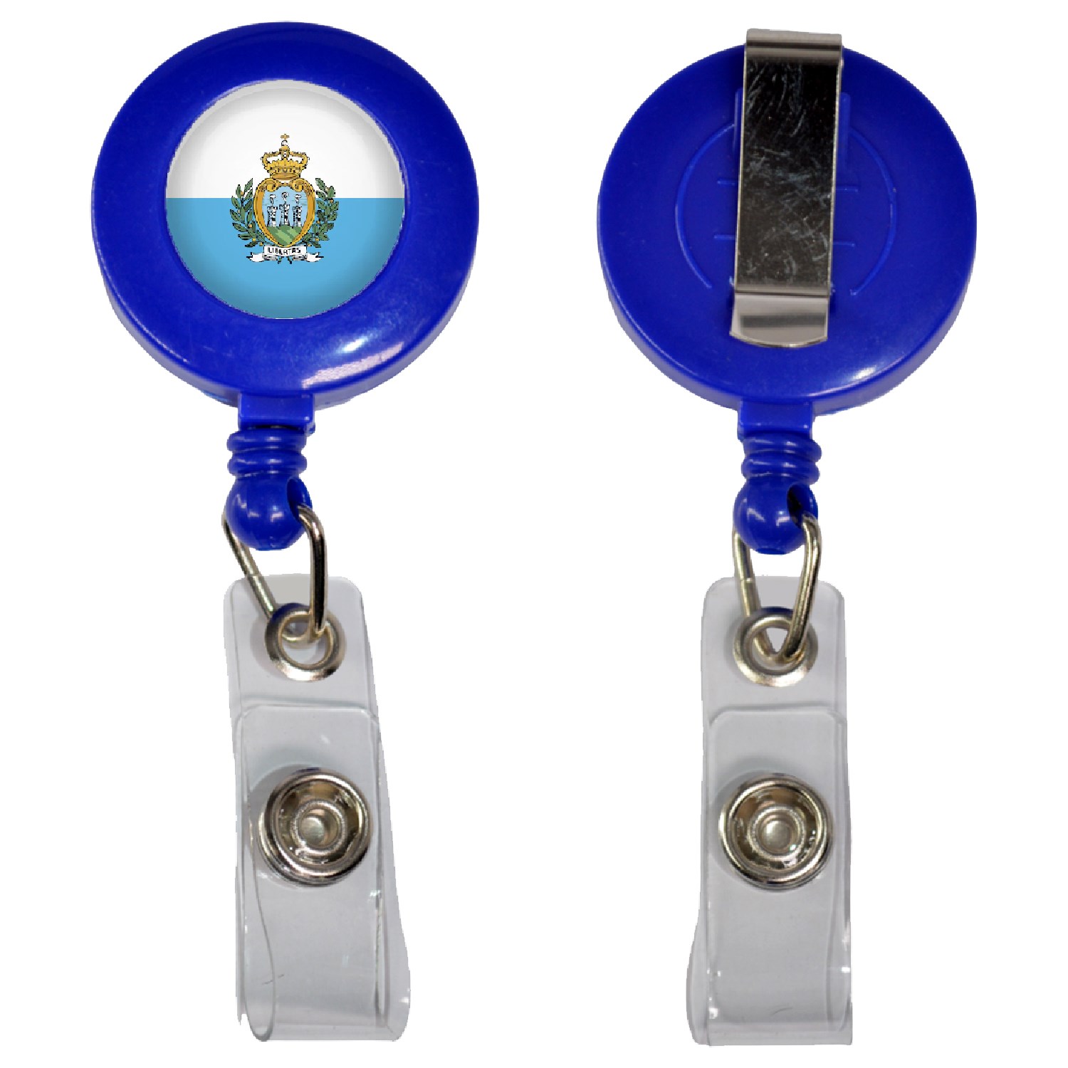 Rock'it 3-Day Retractable Round Badge Reel Holder w/ Belt Clip 5