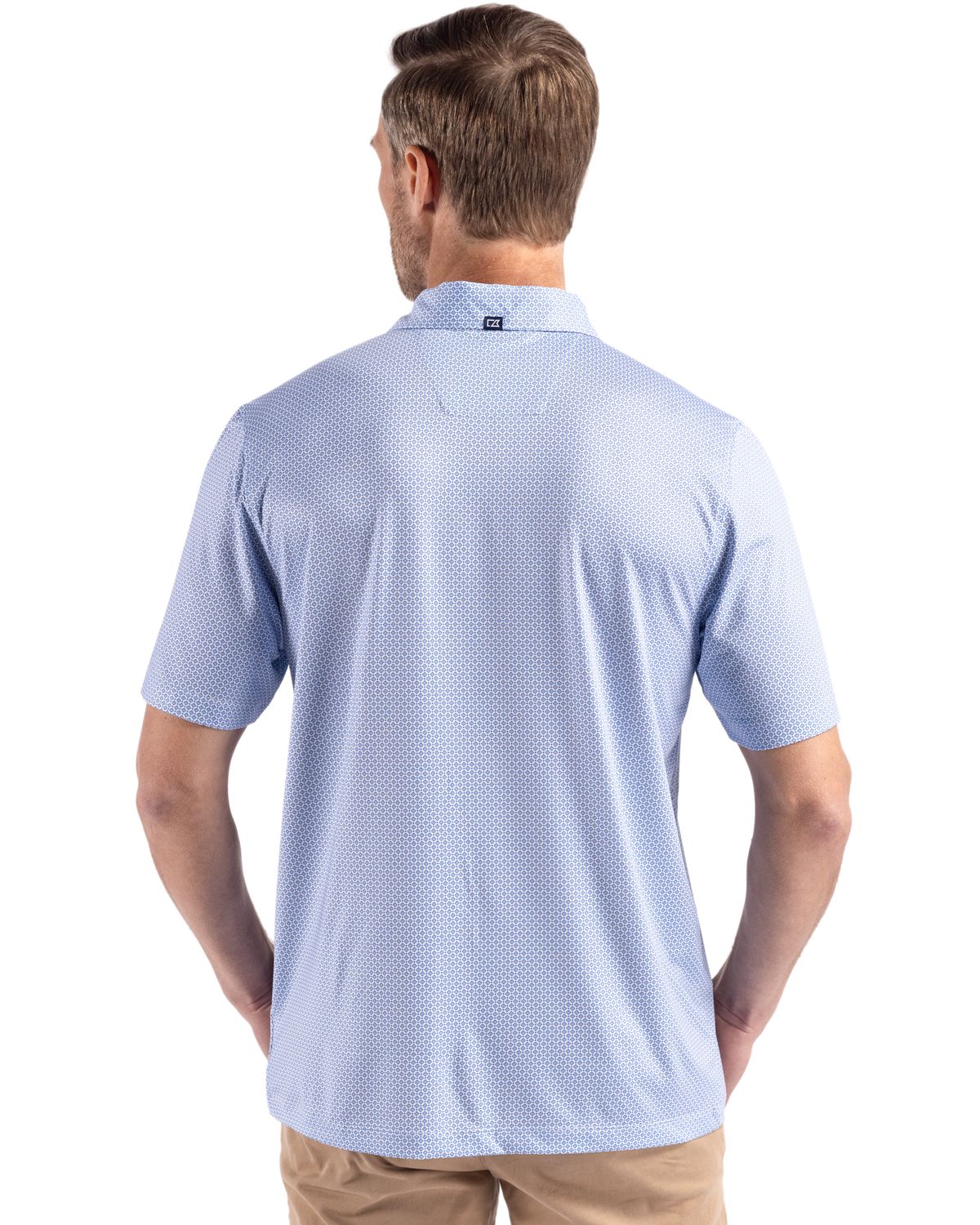 Cutter & Buck Pike Recycled Diamond Dot Print Mens Polo 18