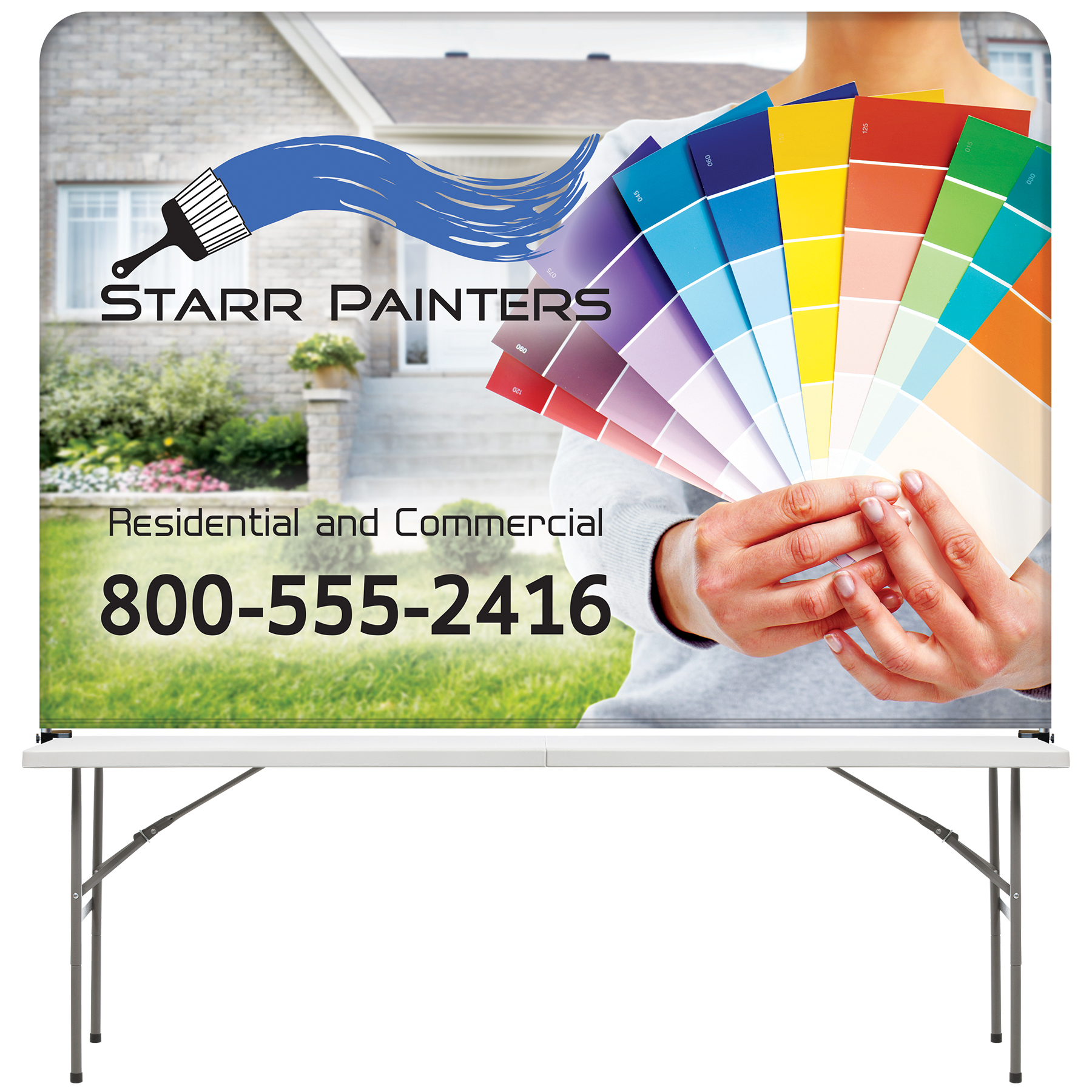 8' Table Top Hardware & Large Banner Kit 2