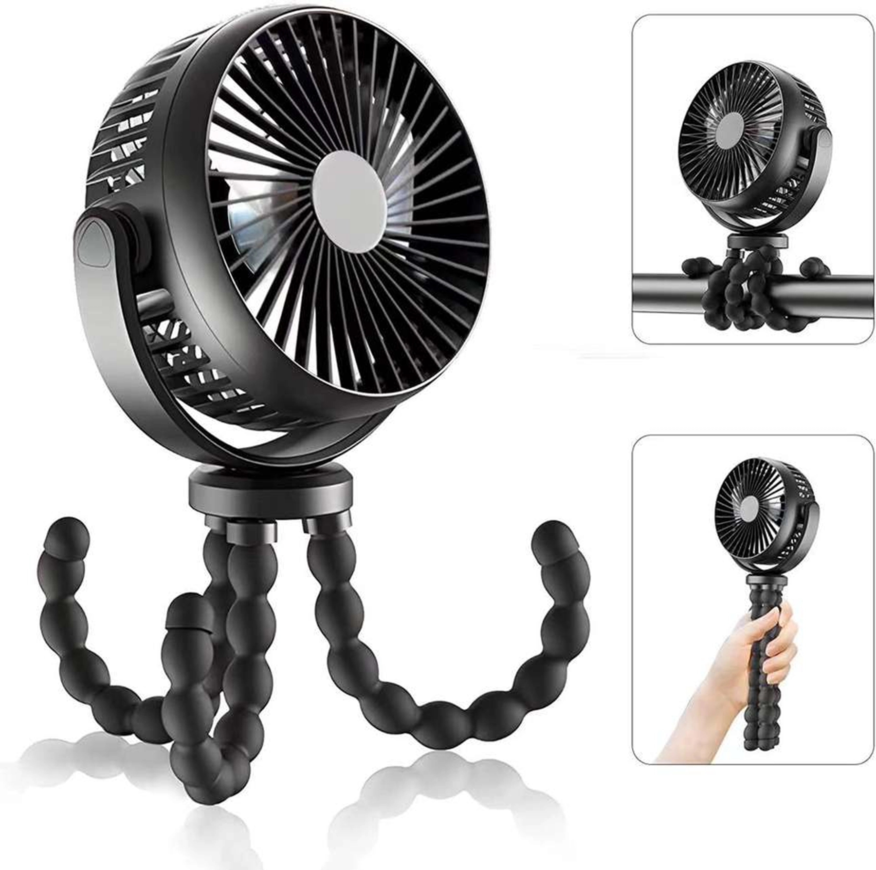 5200mAh 360 Degree Rotation Tripod Clip Octopus Fan 4