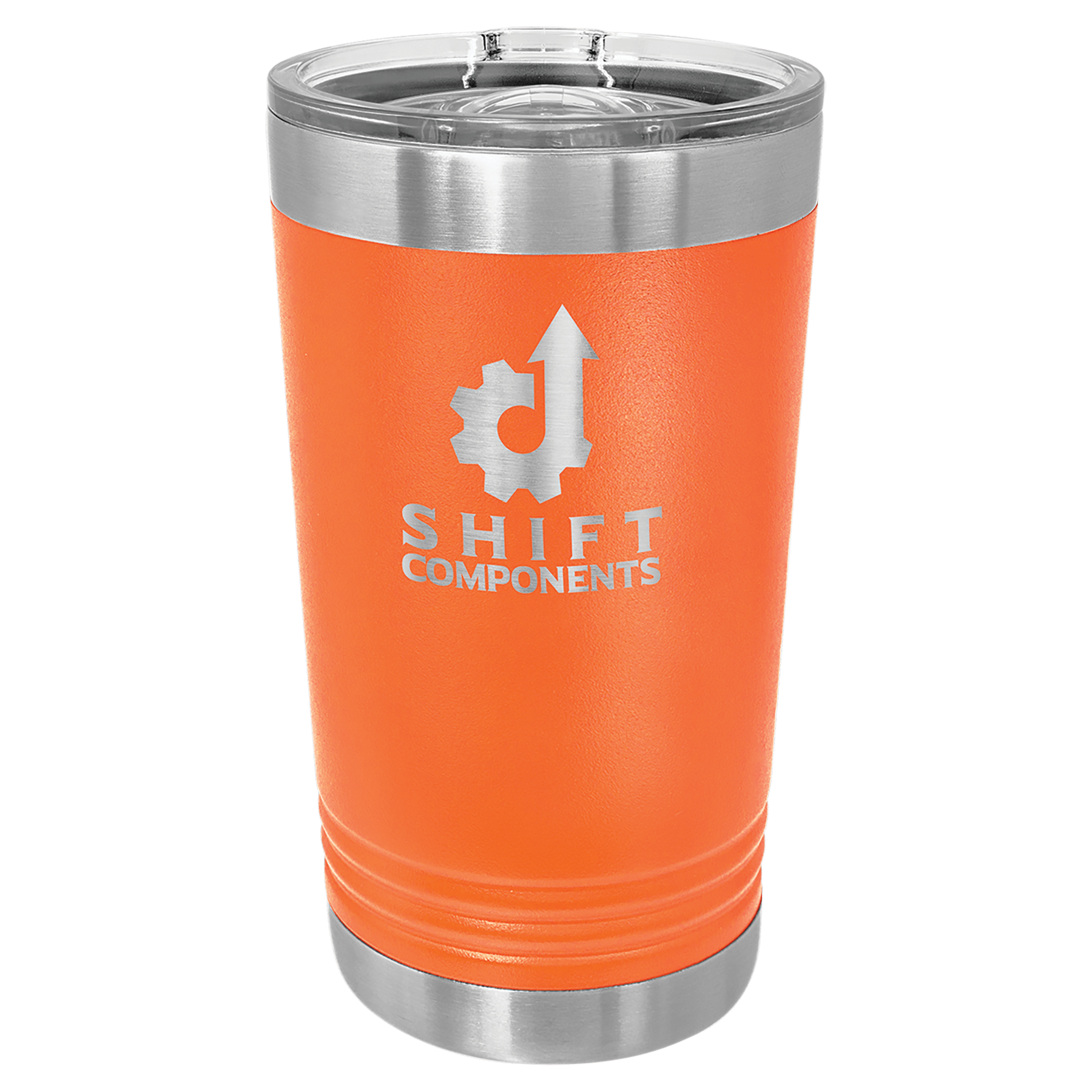 16 oz. Orange Laser Engraved Polar Camel Pint Tumbler w/Slider Lid 2
