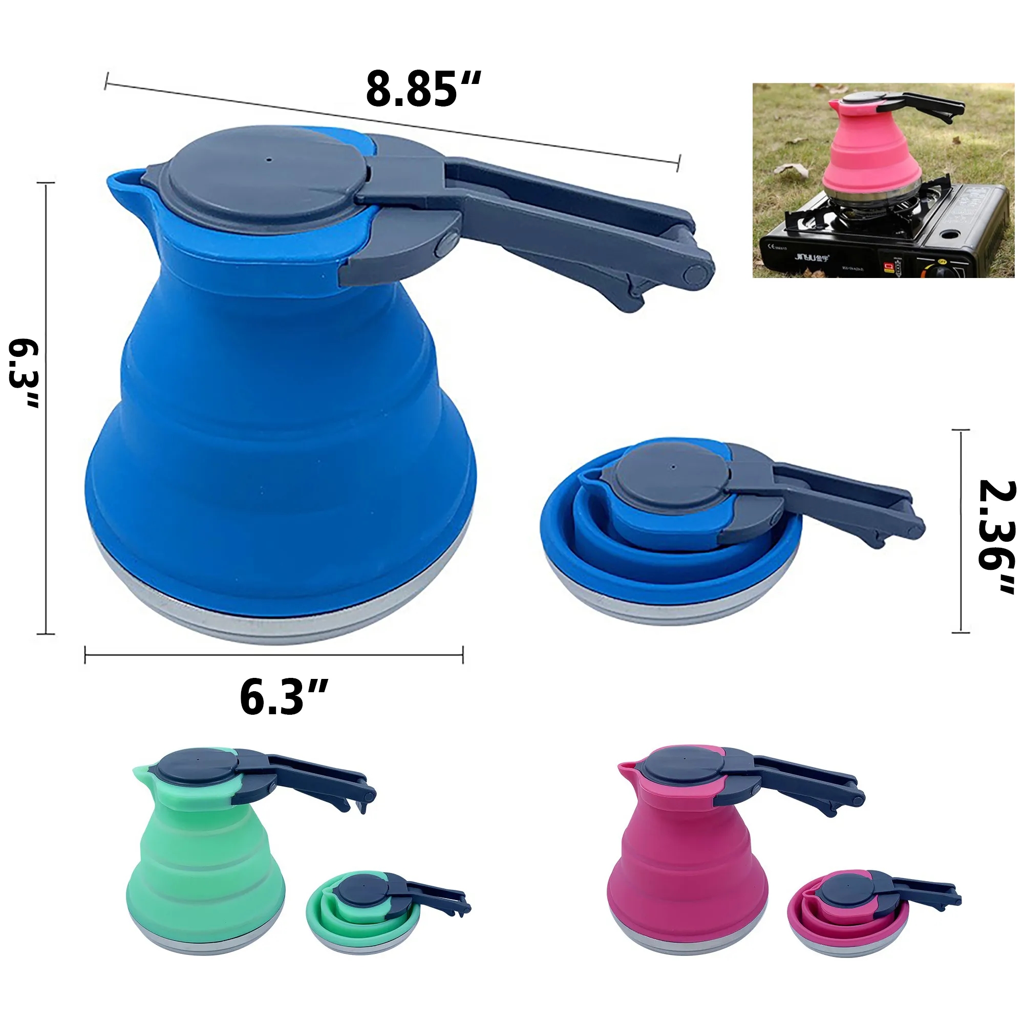 Camping Silicone Kettle 6