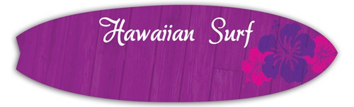 Laminated Name Badge (1.625"X5.5") Surfboard - No Personalization