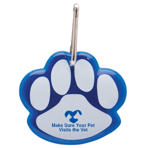 Paw Shaped Reflective Collar Tag 4