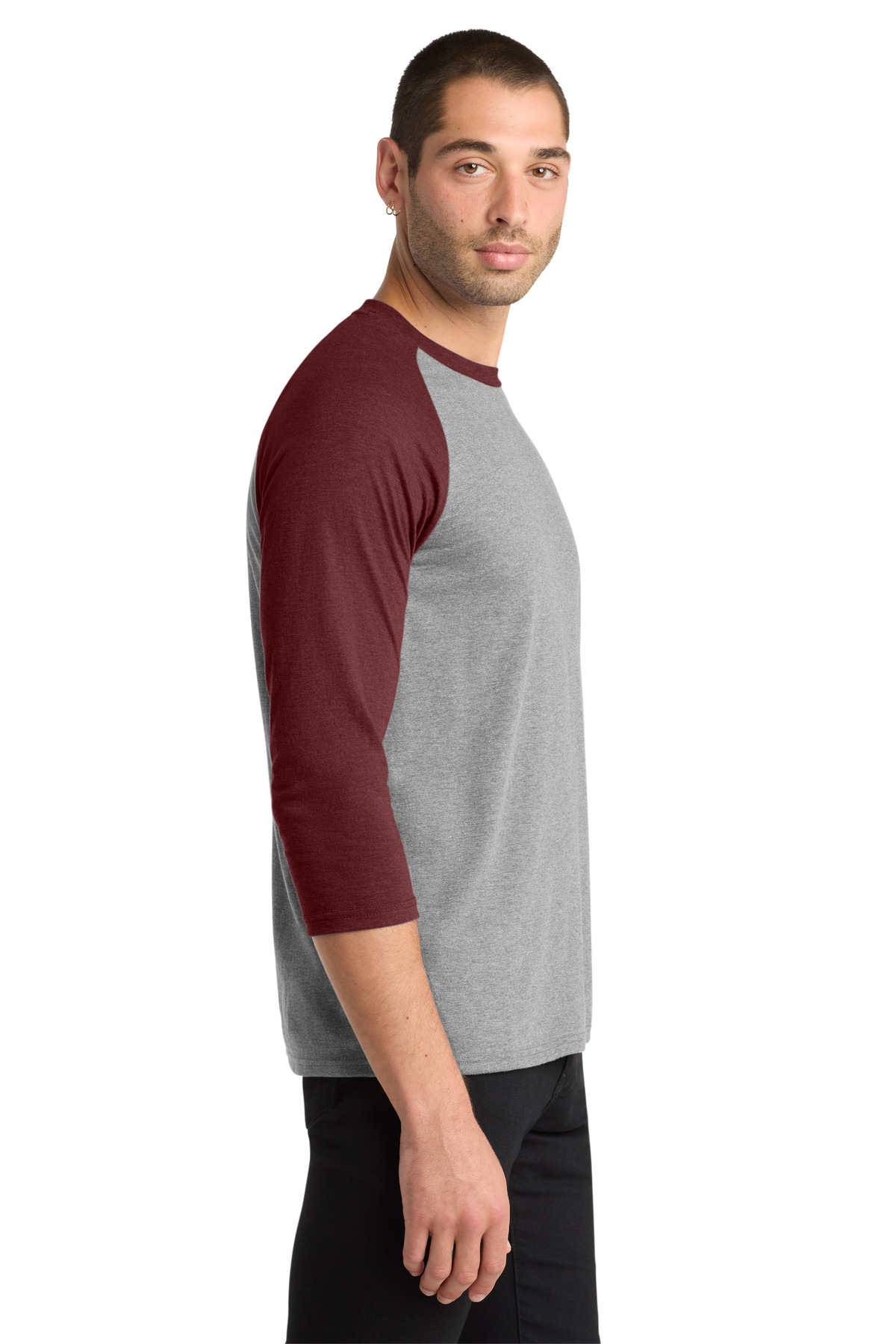 District Perfect Tri 3/4-Sleeve Raglan. DM136 53