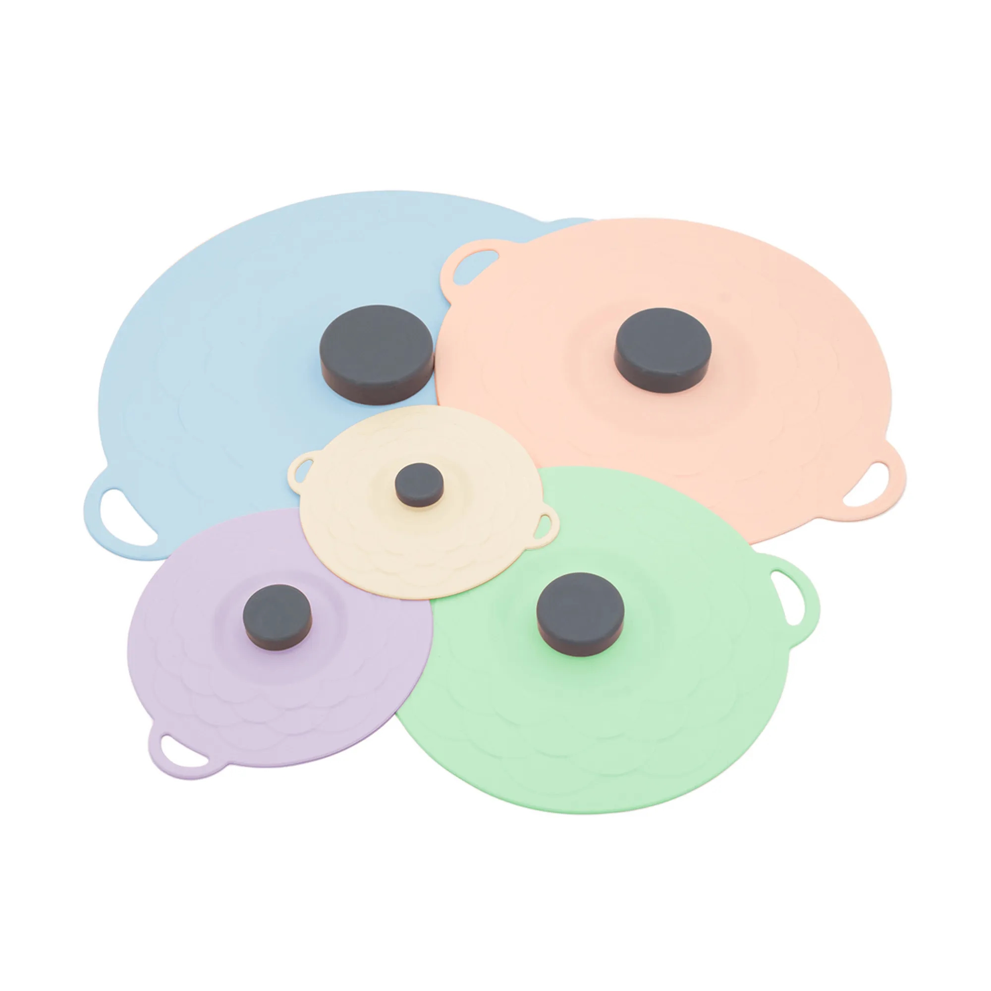 Silicone Food Cover Set, Reusable Dust Protector 5 Piece 2