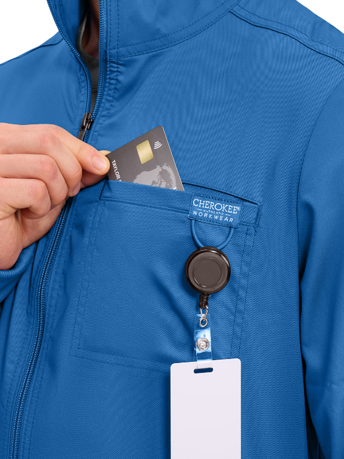Cherokee - Workwear Revolution - Men's 5-Pocket Zip Front Jacket 5