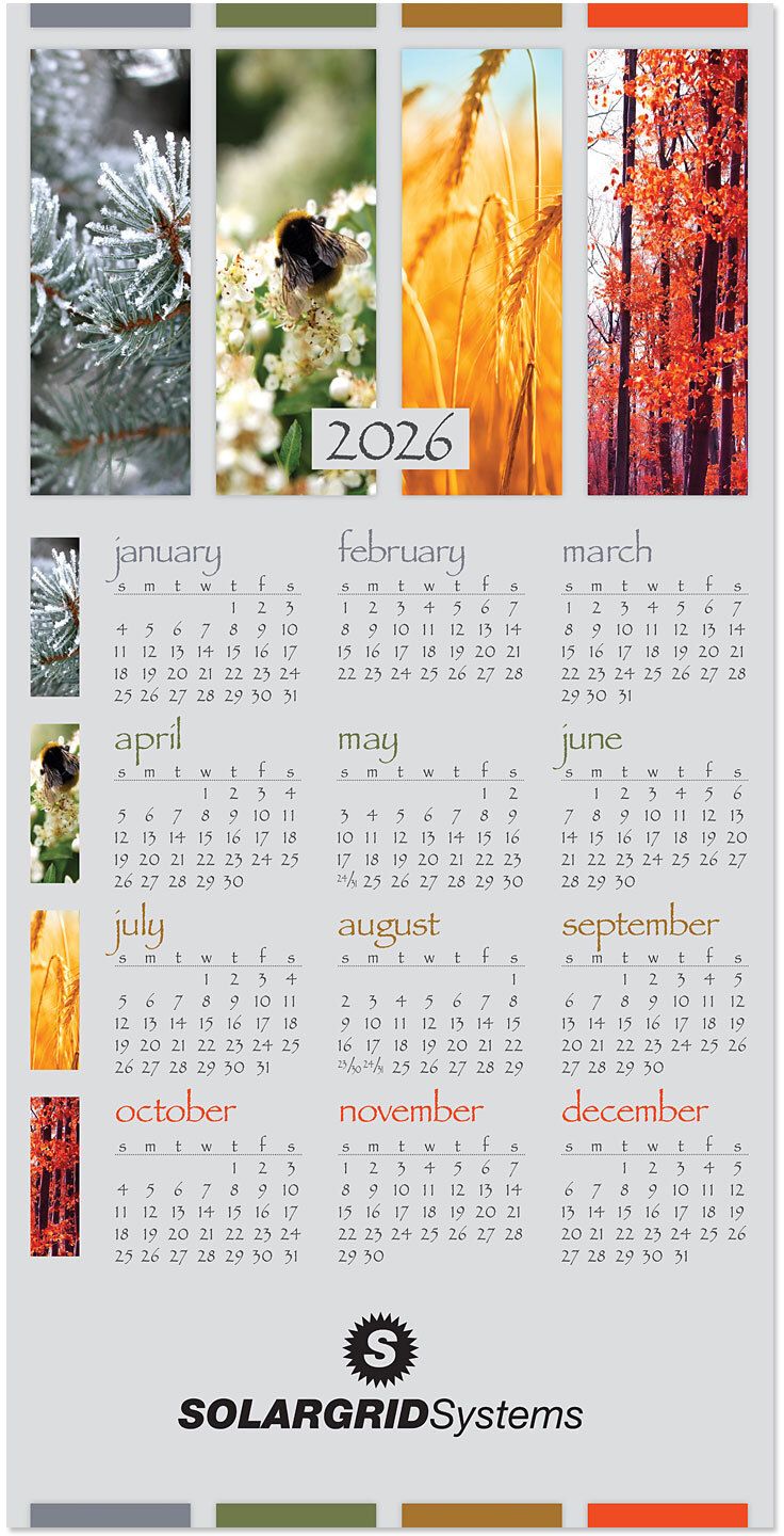FOUR SEASONS Z-FOLD CALENDAR 5