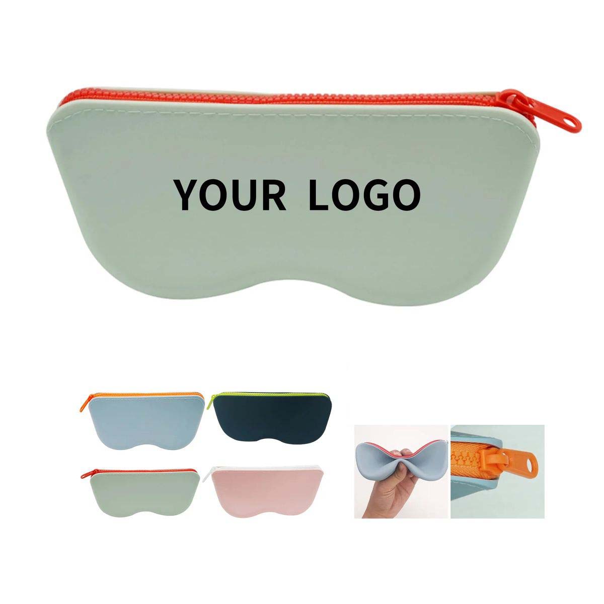 Protective Silicone Glasses Case with Zipper Closure 2