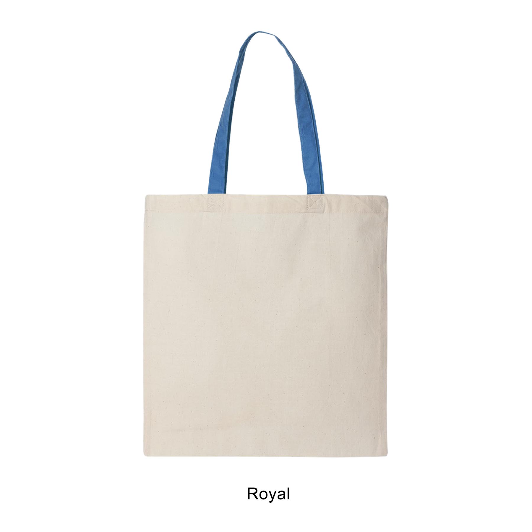 6 oz. 100% Cotton Canvas Tote Bag with Color Handle 22