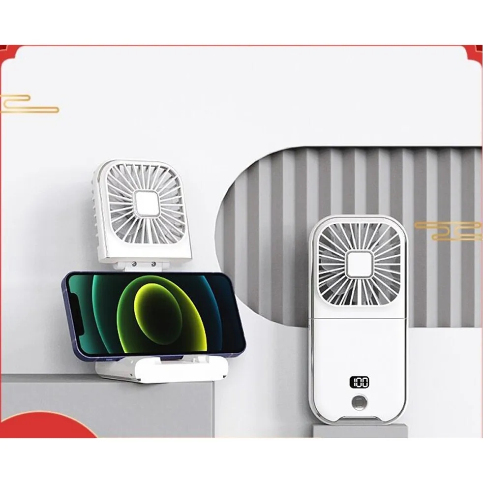Rechargeable Portable Fan Phone Holder 4
