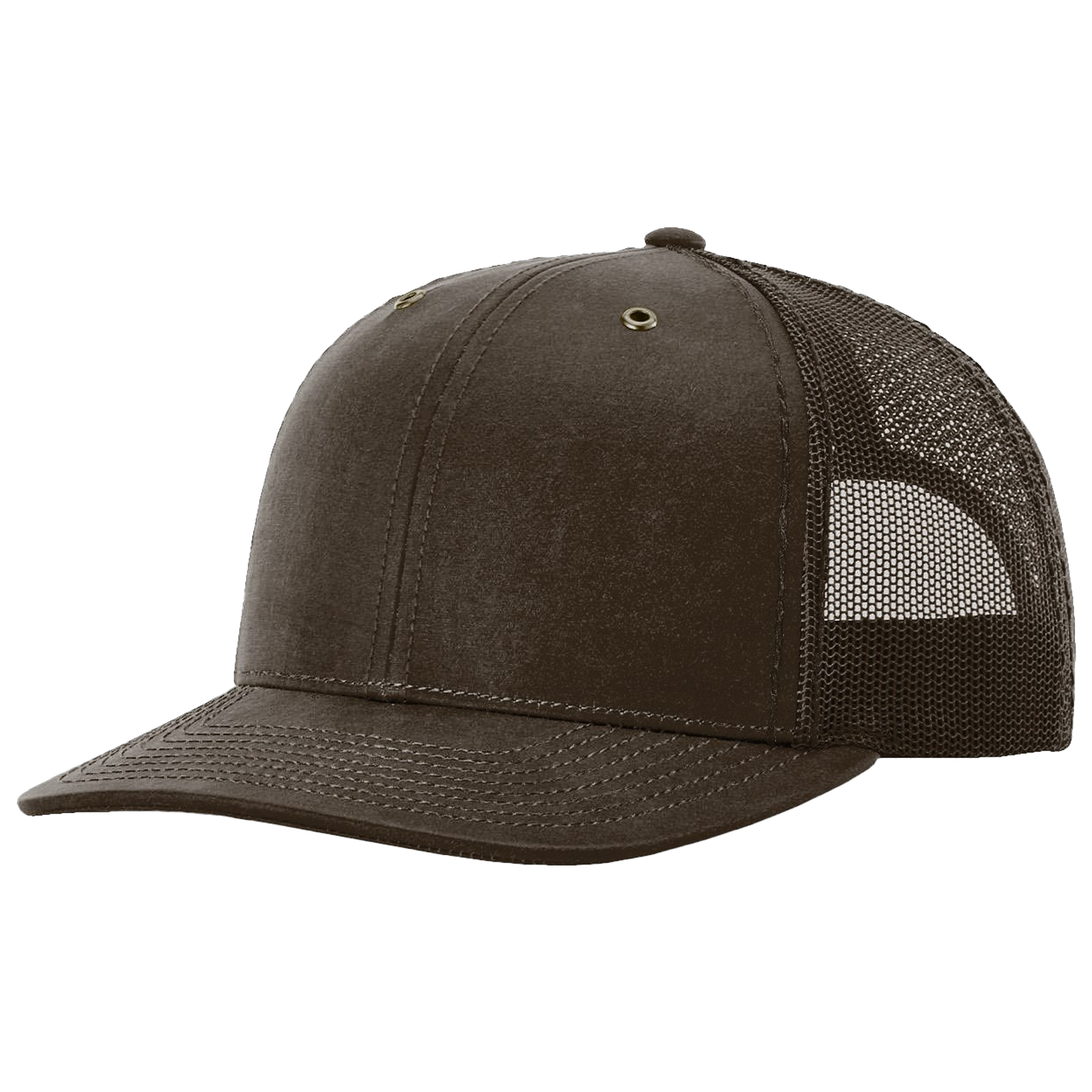 Richardson 112WF Freemont Adjustable Trucker Hat w/Leatherette Adhesive Patches or Embroidery 10